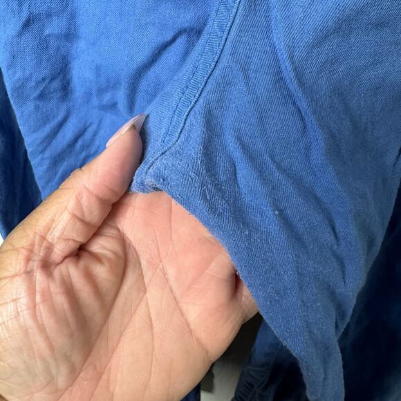 Maeve The Colette Blue Linen Blend Wide Leg Pants Women’s 18W Cropped - Picture 6 of 12